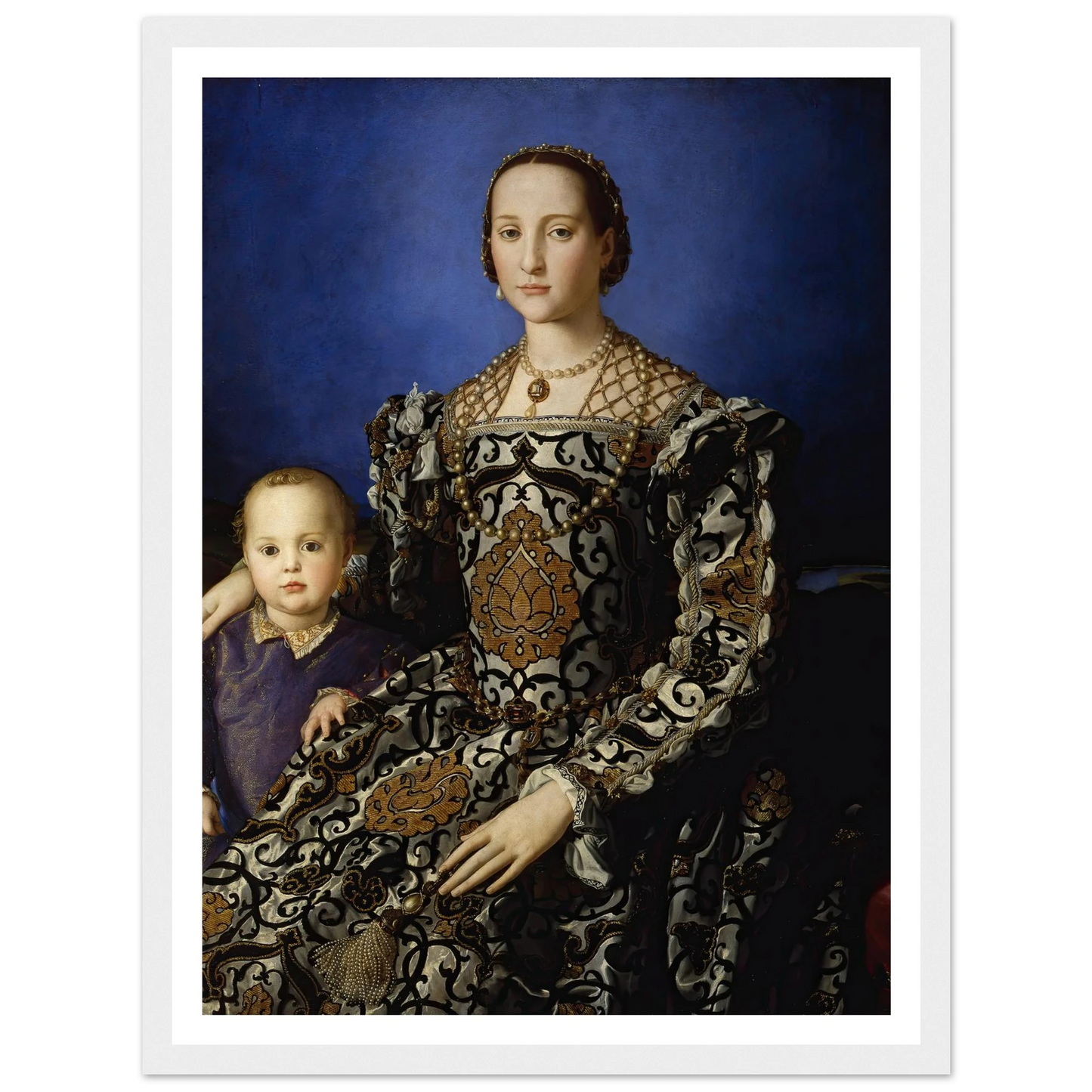 Portrait Of Eleanor Of Toledo With Her Son Giovanni De’ Medici (1544-1545) Art Print | Agnolo Bronzino-Quipham Collections