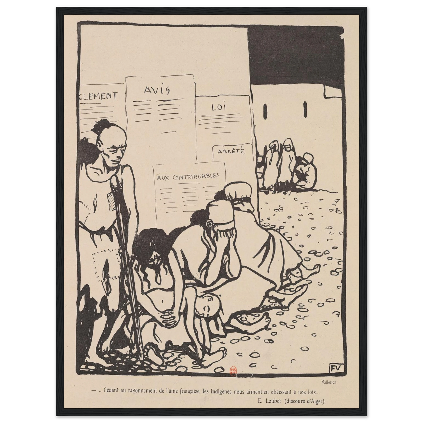 …Cedant au rayonnement de l’ame francaise,… Art Print | Felix Vallotton-Quipham Collections