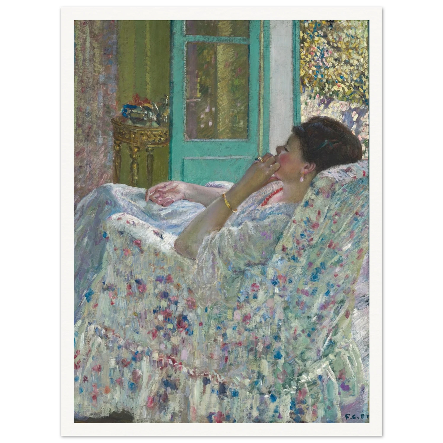 Afternoon – Yellow Room (1910) Art Print | Frederick Carl Frieseke-Quipham Collections