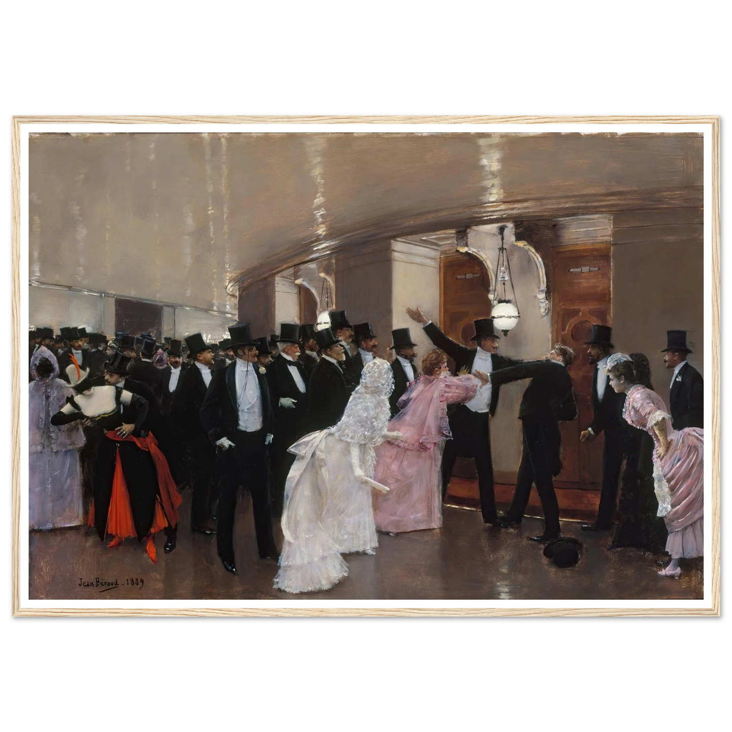 Altercation dans les couloirs de l’Opéra (1889) Art Print | Jean Beraud-Quipham Collections