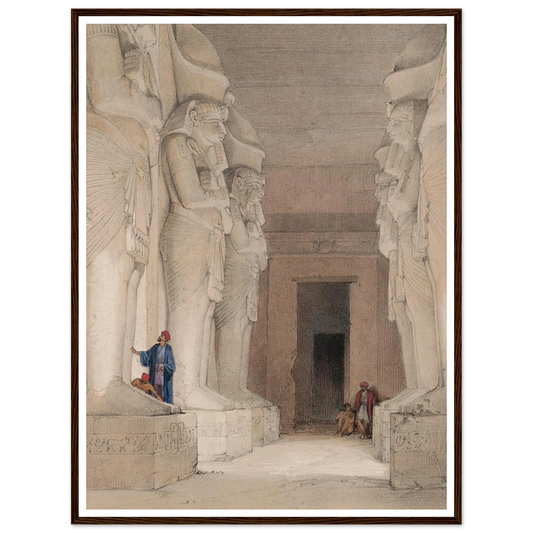 Excavated Temple of Gyrshe [Gerf Hussein], Nubia. (1846-1849) Art Print | David Roberts-Quipham Collections