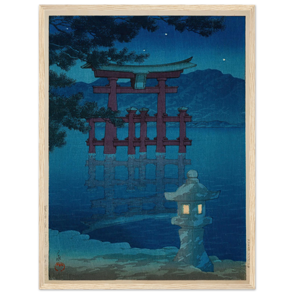 Hoshizukiyo Miyajima (Starlit Night at Miyajima) (1928) Art Print | Kawase Hasui-Quipham Collections