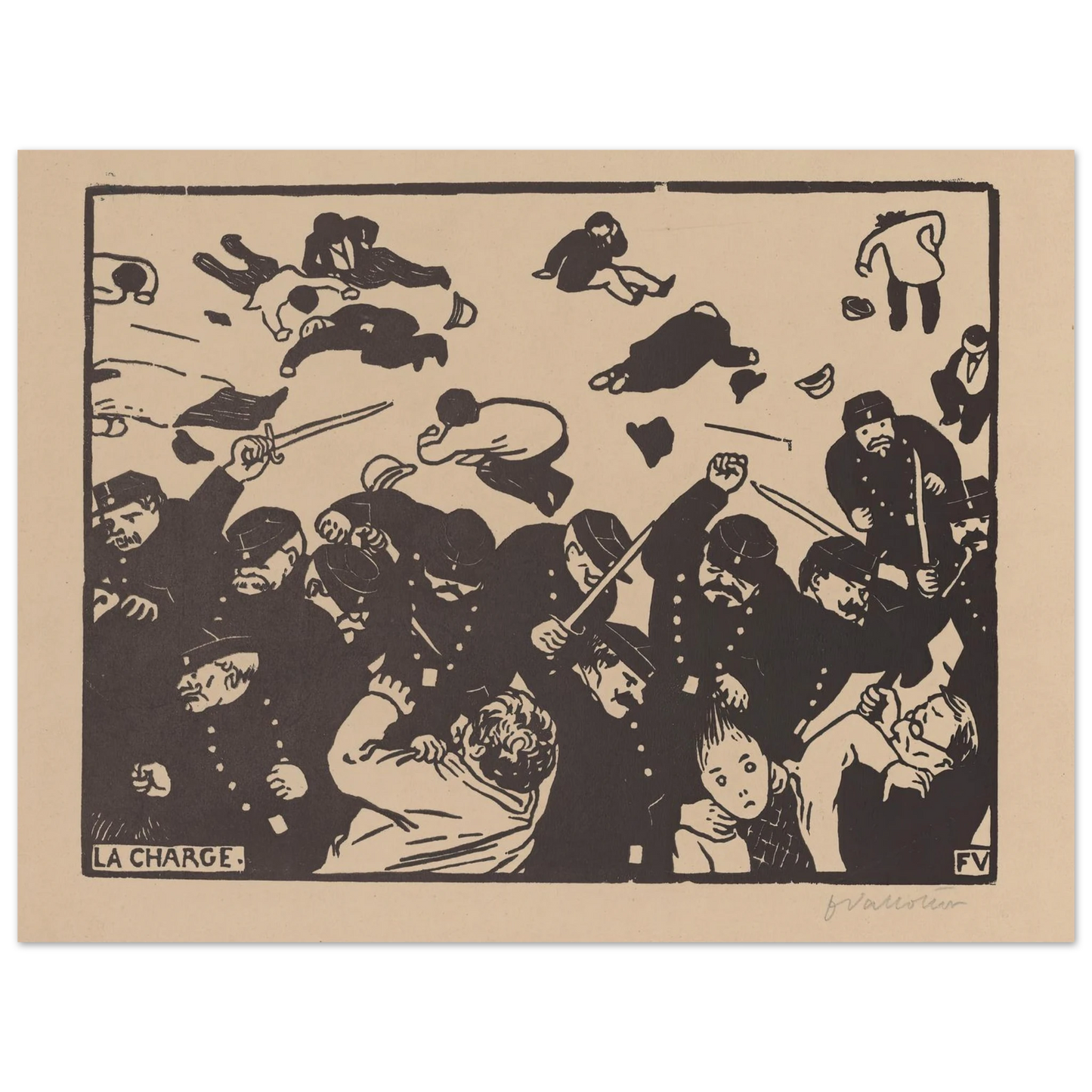 La charge (1893) Art Print | Felix Vallotton-Quipham Collections