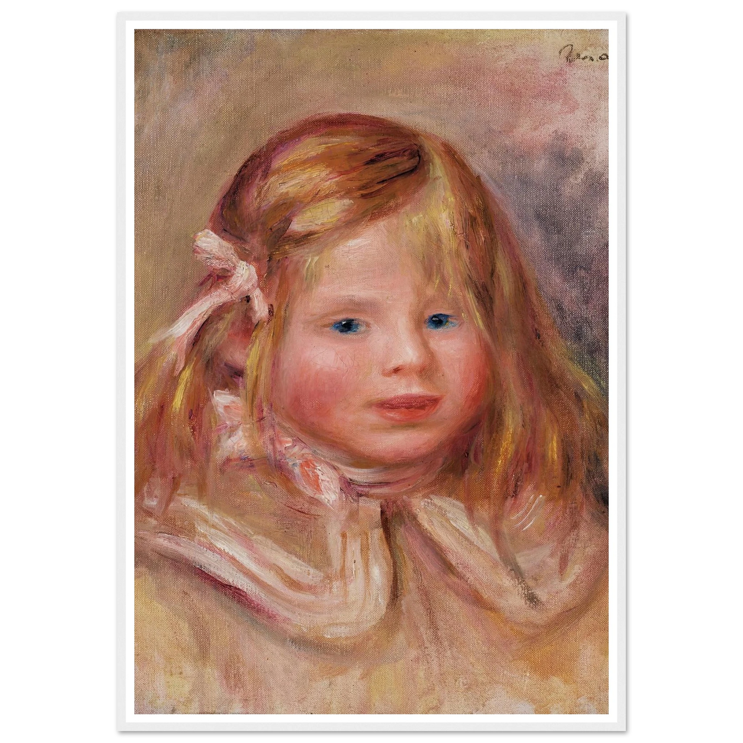 Coco au ruban rose (circa 1905) Art Print | Pierre Auguste Renoir-Quipham Collections