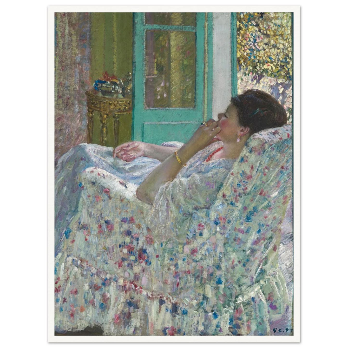 Afternoon – Yellow Room (1910) Art Print | Frederick Carl Frieseke-Quipham Collections