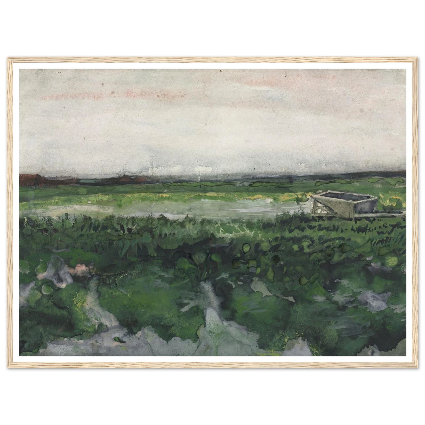 Landscape with Wheelbarrow (1883) Art Print | Vincent van Gogh-Quipham Collections