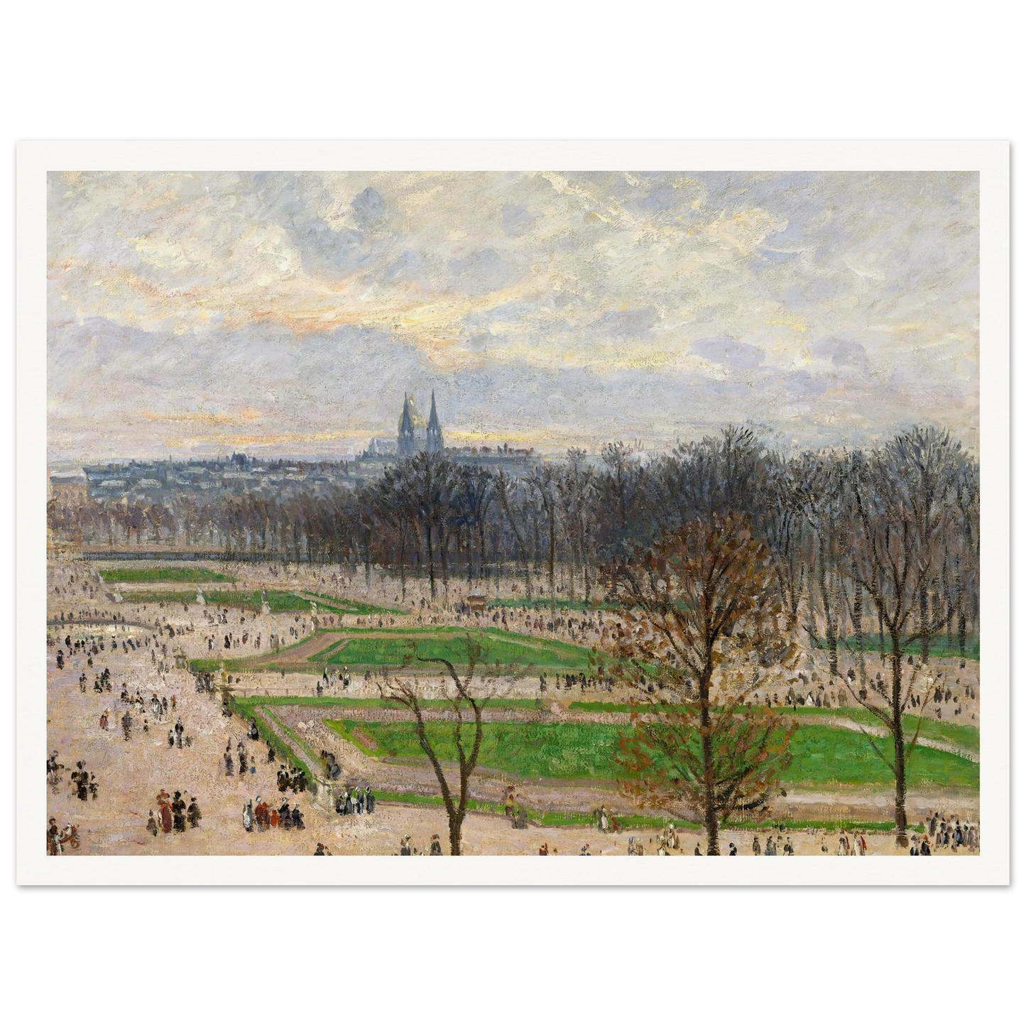 The Garden of the Tuileries on a Winter Afternoon (1899) Art Print | Camille Pissarro-Quipham Collections