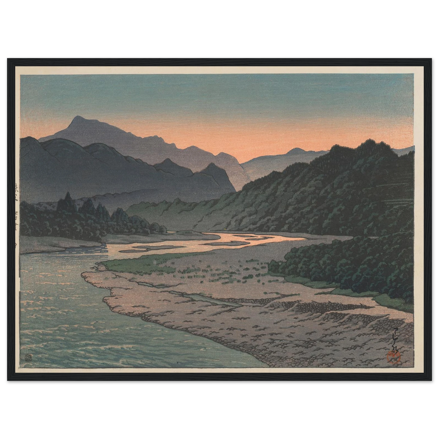 Chichibu Minano no yu (Evening at Minano, Chichibu) (1946) Art Print | Kawase Hasui-Quipham Collections
