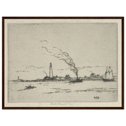 Boston Light (circa 1911) Art Print | Ernest Haskell-Quipham Collections