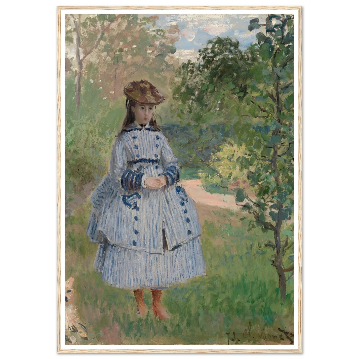 Girl with Dog (1873) Art Print | Claude Monet-Quipham Collections
