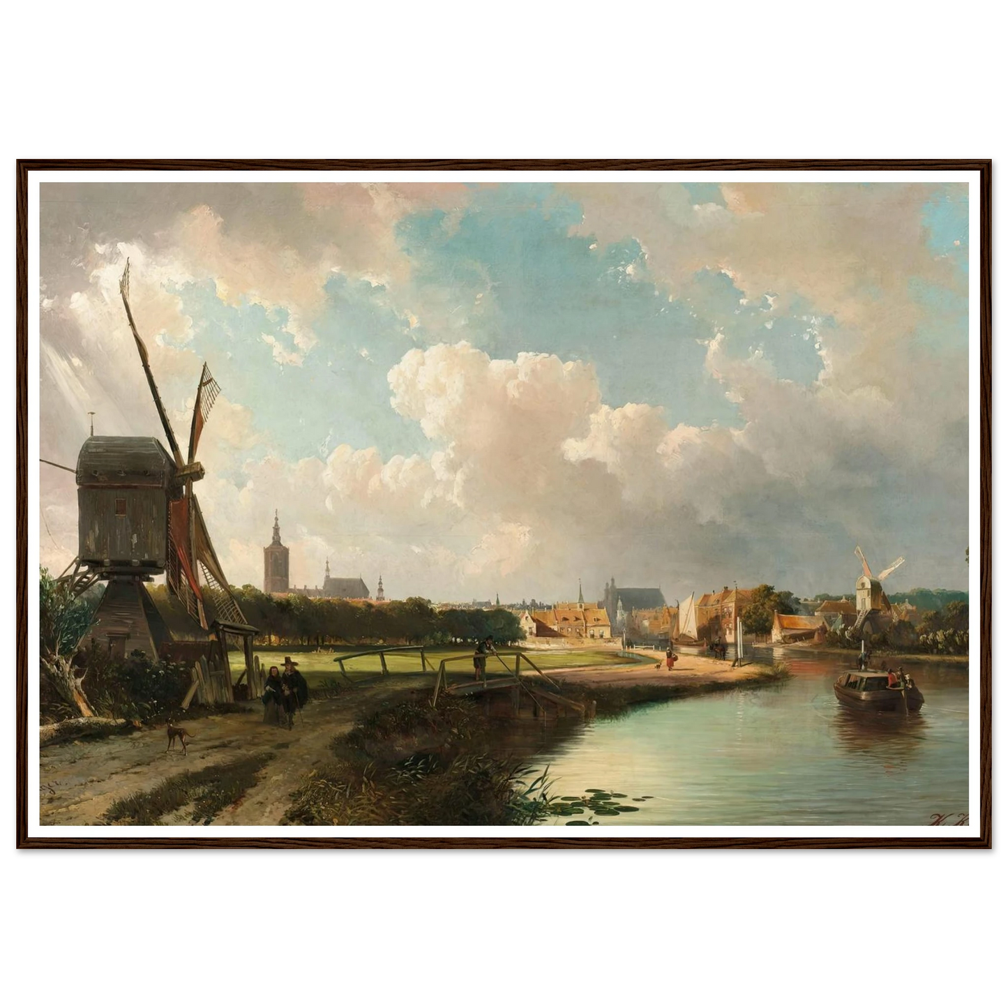 View of The Hague from the Delftse Vaart in the Seventeenth Century (1852) Art Print | Cornelis Springer-Quipham Collections