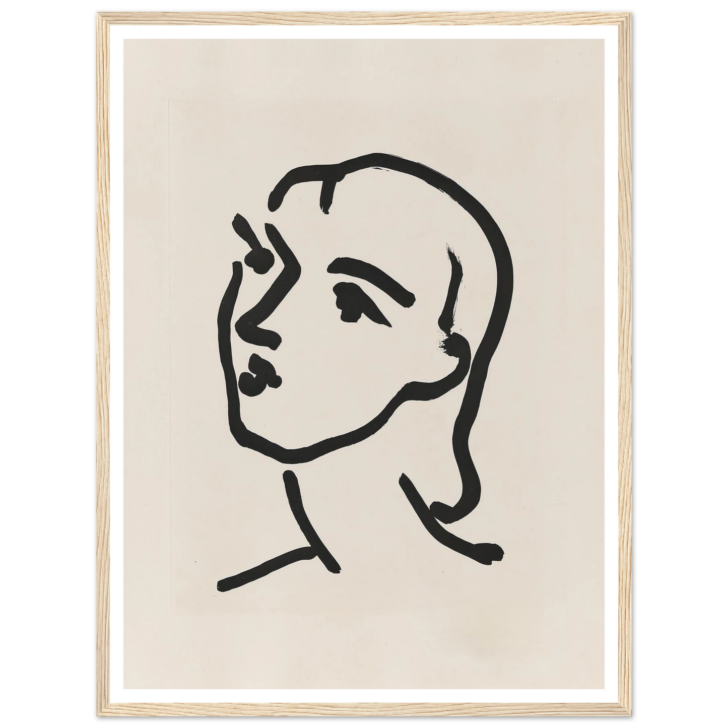 Nadia aux cheveux lisses (1948) Art Print | Henri Matisse-Quipham Collections