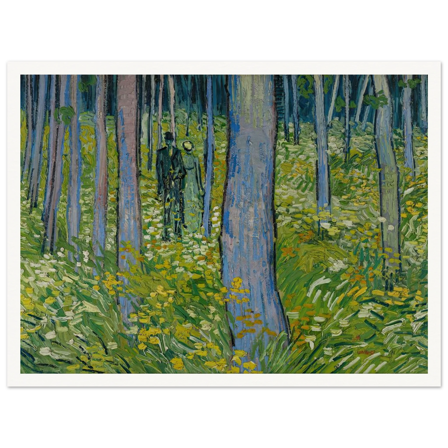 Undergrowth with two Figures (1890) Art Print | Vincent van Gogh-Quipham Collections
