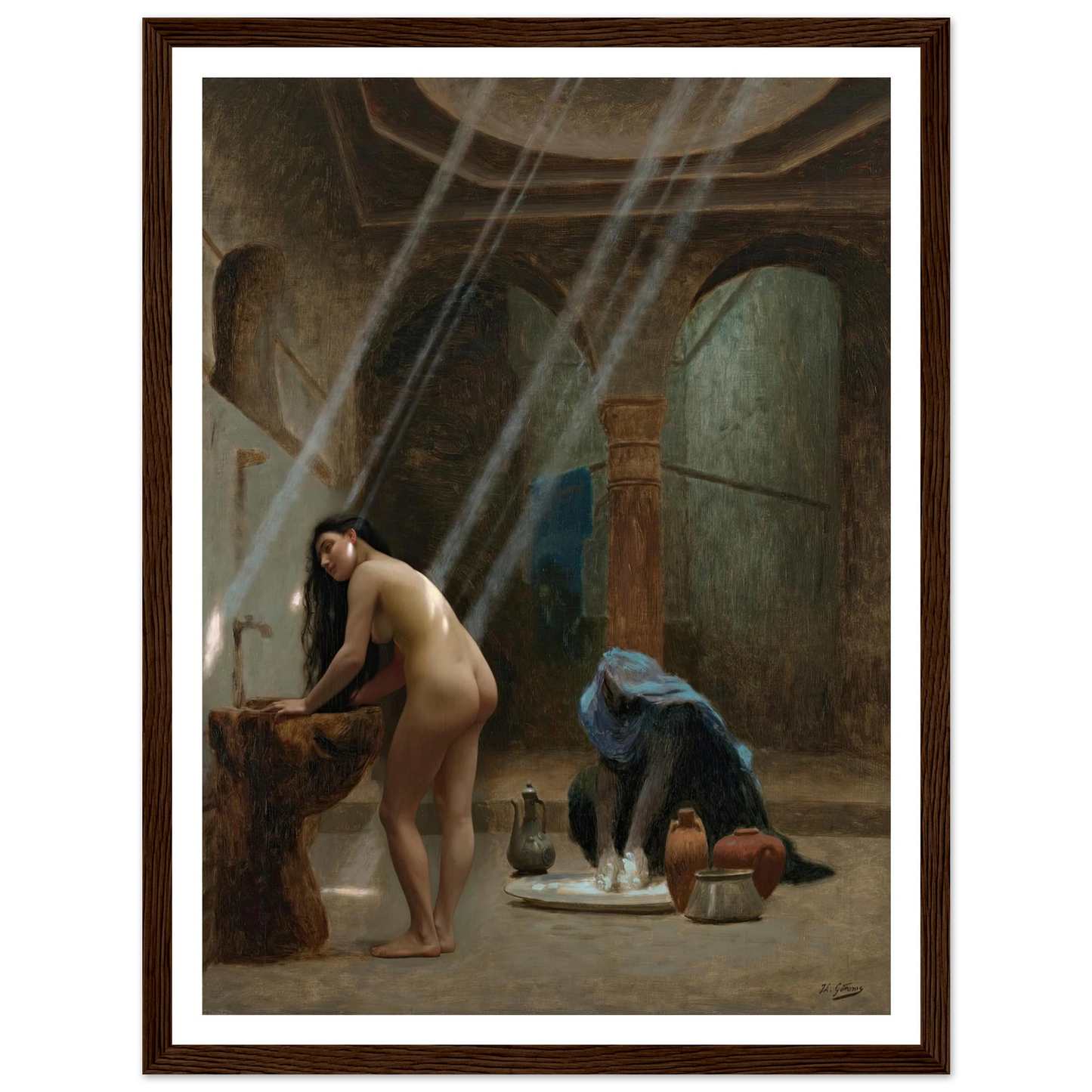 Un bain maure, ébauche (circa 1870s) Art Print | Jean Leon Gerome-Quipham Collections