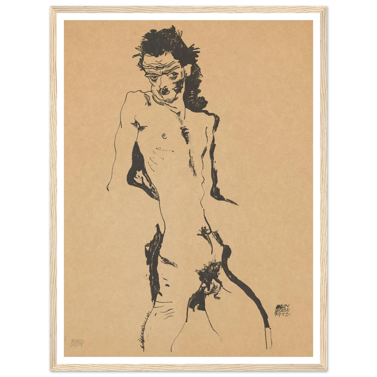 Selbstporträt (1988) Art Print | Egon Schiele-Quipham Collections