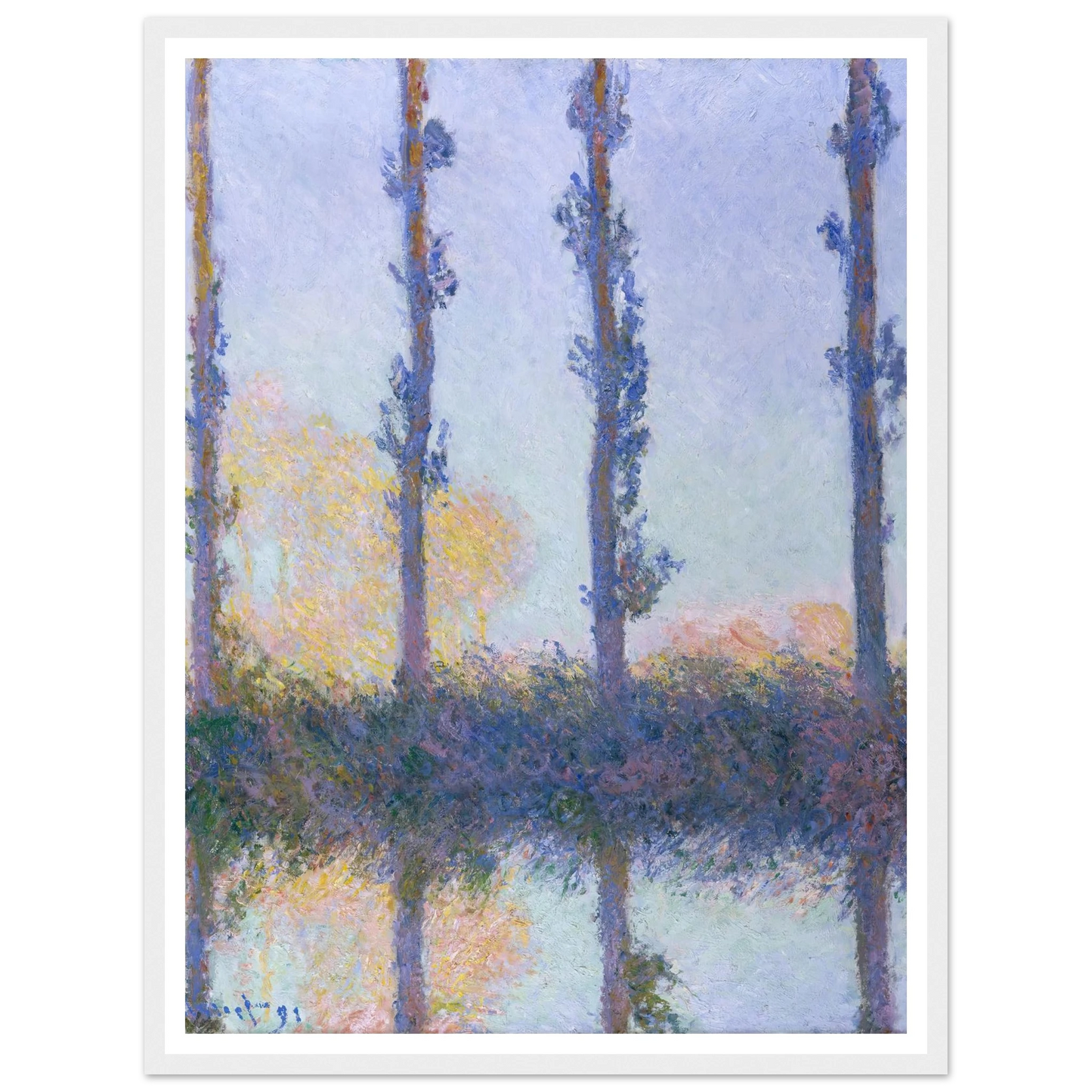 The Four Trees (1891) Art Print | Claude Monet-Quipham Collections