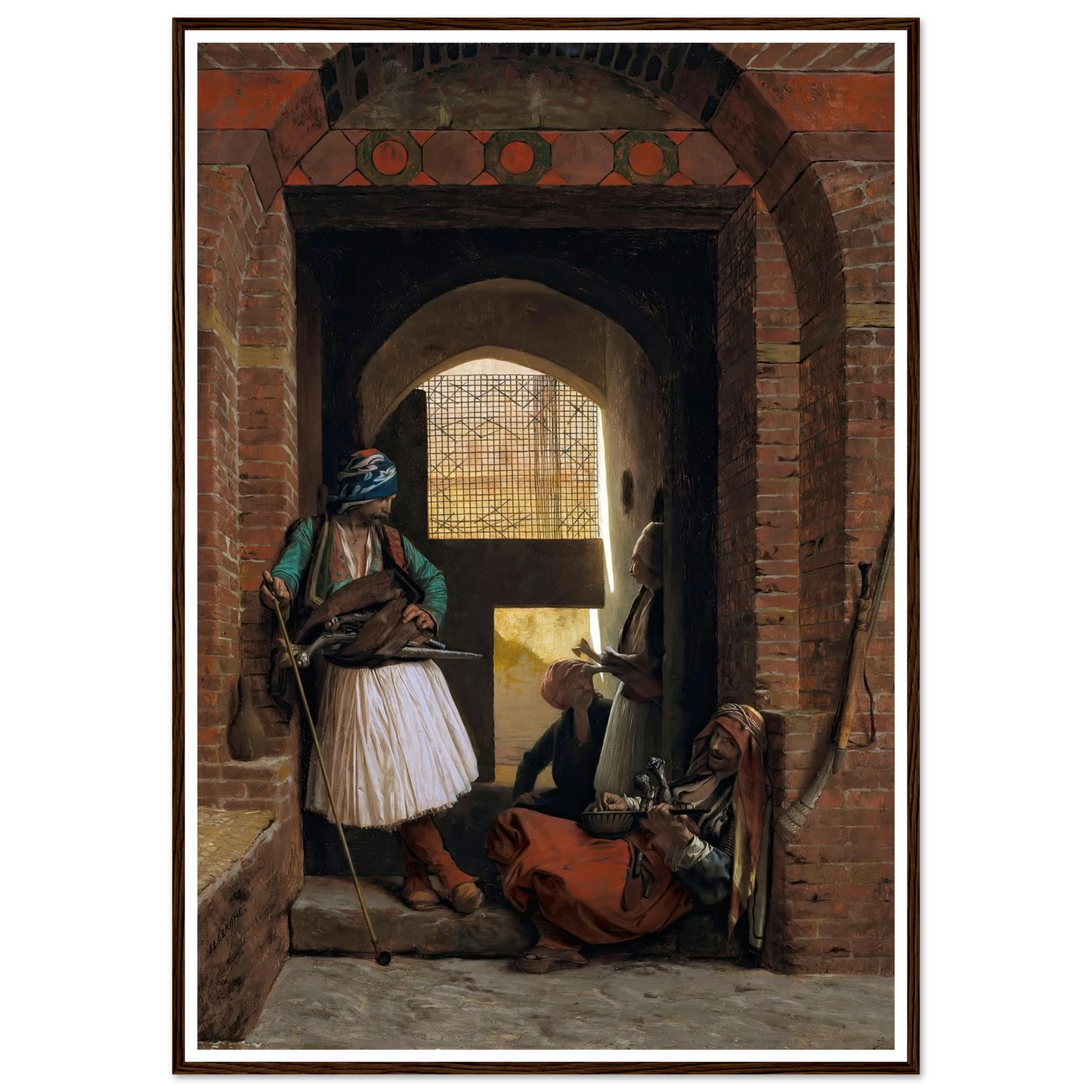 Corps de garde d’arnautes au Caire (1861.) Art Print | Jean Leon Gerome-Quipham Collections