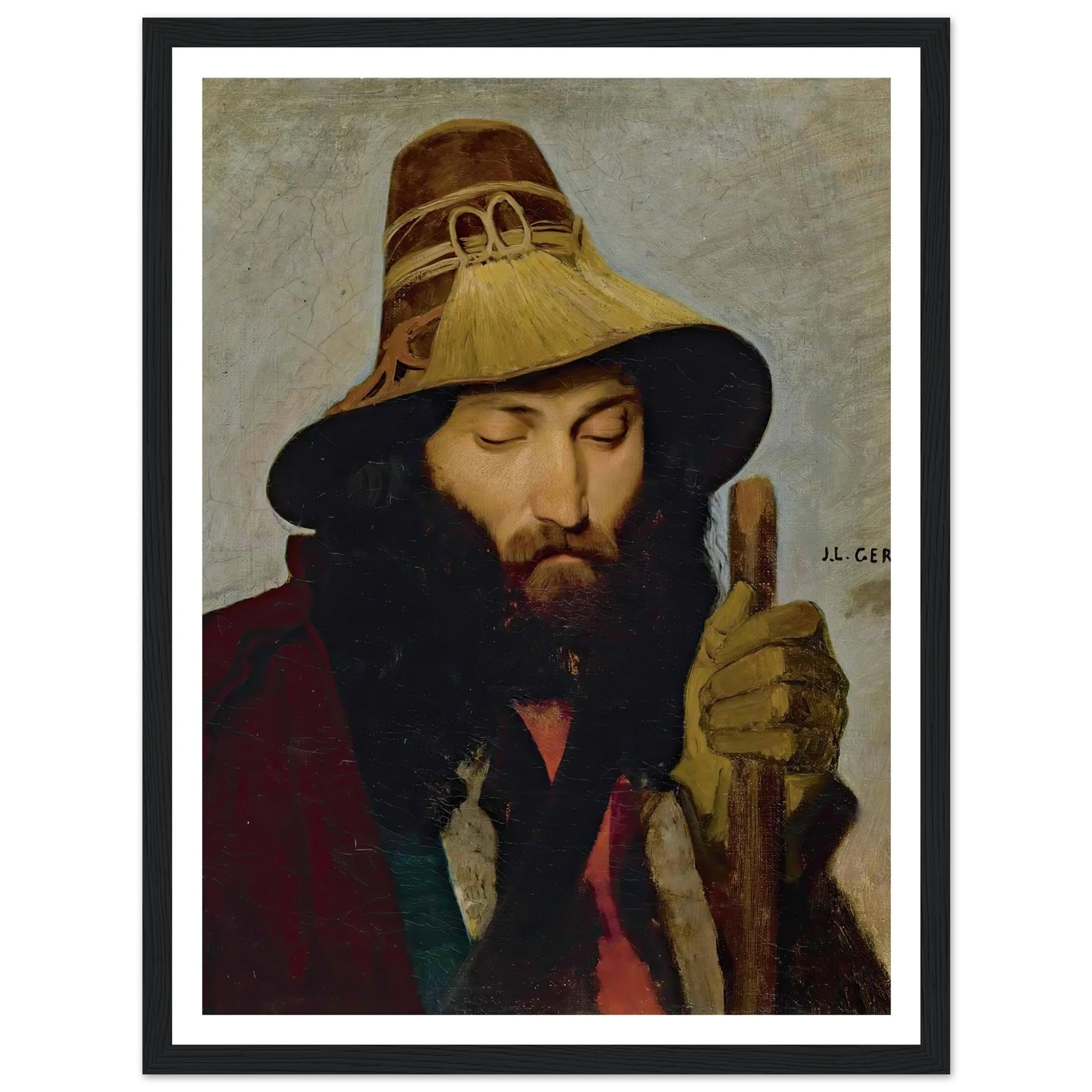 Portrait Of An Italian Man Art Print | Jean Leon Gerome-Quipham Collections
