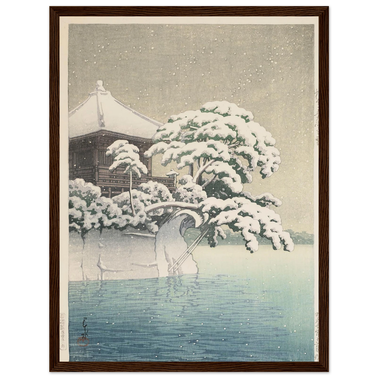 Matsushima Godaido no yuki (Snow at Godaido Temple in Matsushima) (1932) Art Print | Kawase Hasui-Quipham Collections