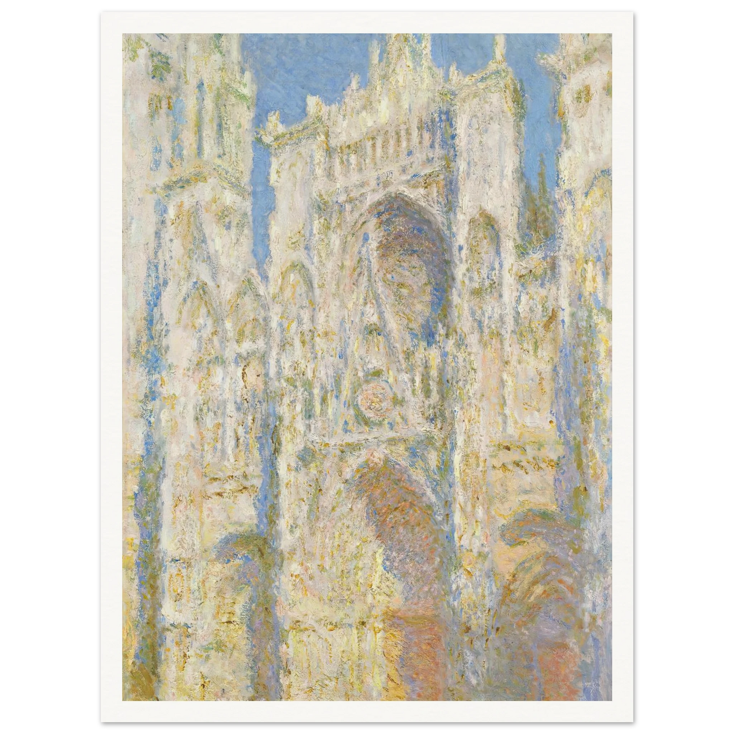 Rouen Cathedral, West Façade, Sunlight (1894) Art Print | Claude Monet-Quipham Collections