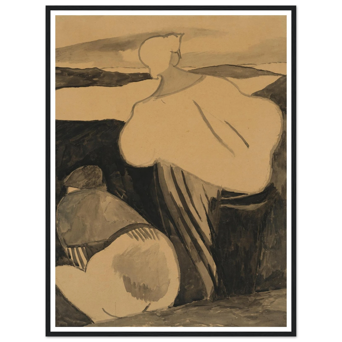 Femmes de pêcheur dans les dunes, vues de dos (1923) Art Print | Leon Spilliaert-Quipham Collections