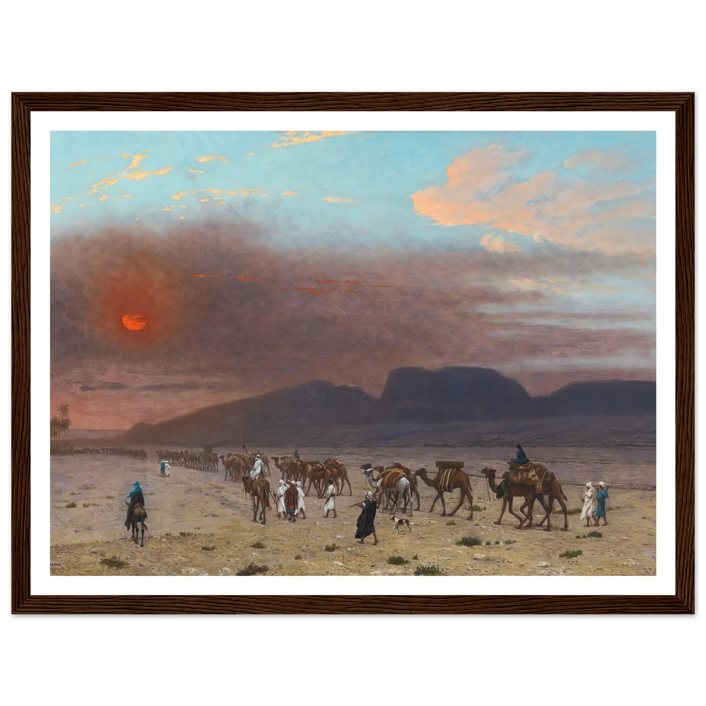 Caravane Dans Le Desert Art Print | Jean Leon Gerome-Quipham Collections