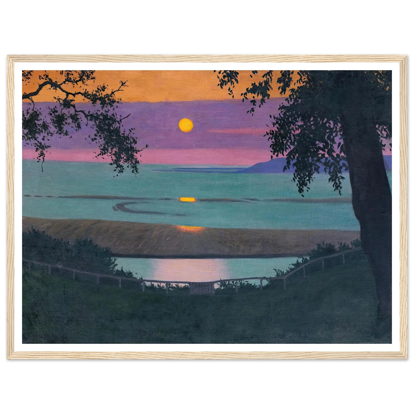 Sunset At Grace, Orange And Violet Sky (1918) Art Print | Felix Vallotton-Quipham Collections