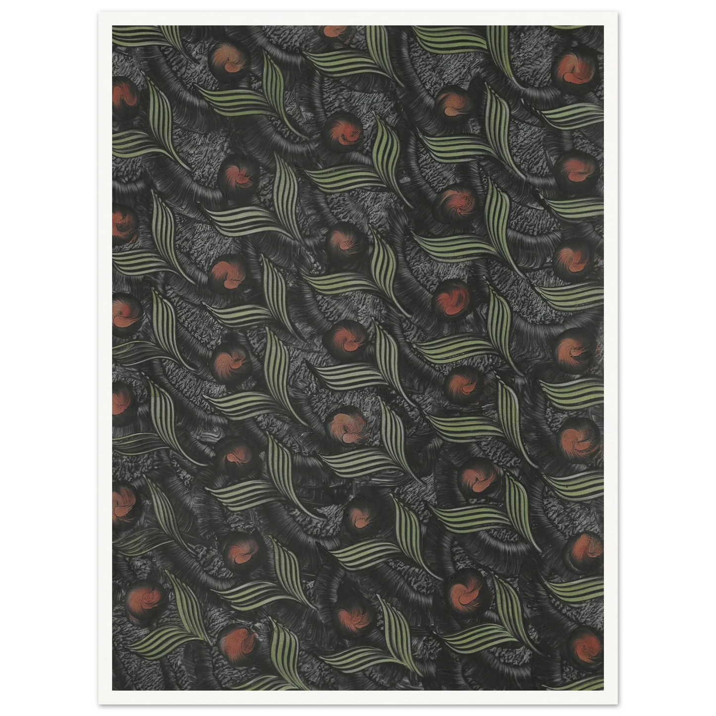 Kleisterpapier (mit Pfauenfedermotiven) (1890 - 1910) Art Print | Anker Kyster-Quipham Collections