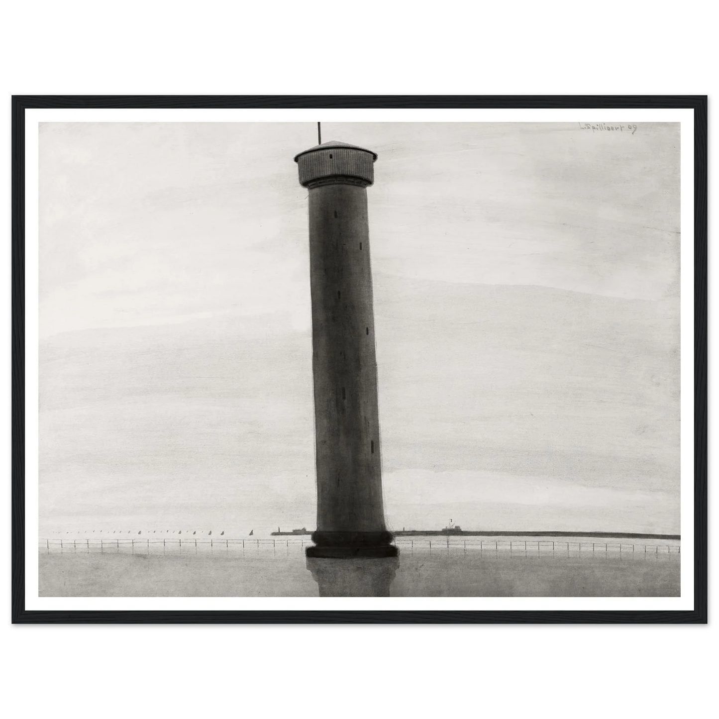 Le Phare aux signaux [De vuurtoren] (1909) Art Print | Leon Spilliaert-Quipham Collections