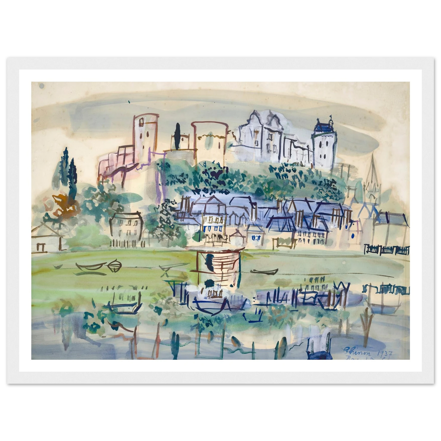 Chinon (1937) Art Print | Raoul Dufy-Quipham Collections