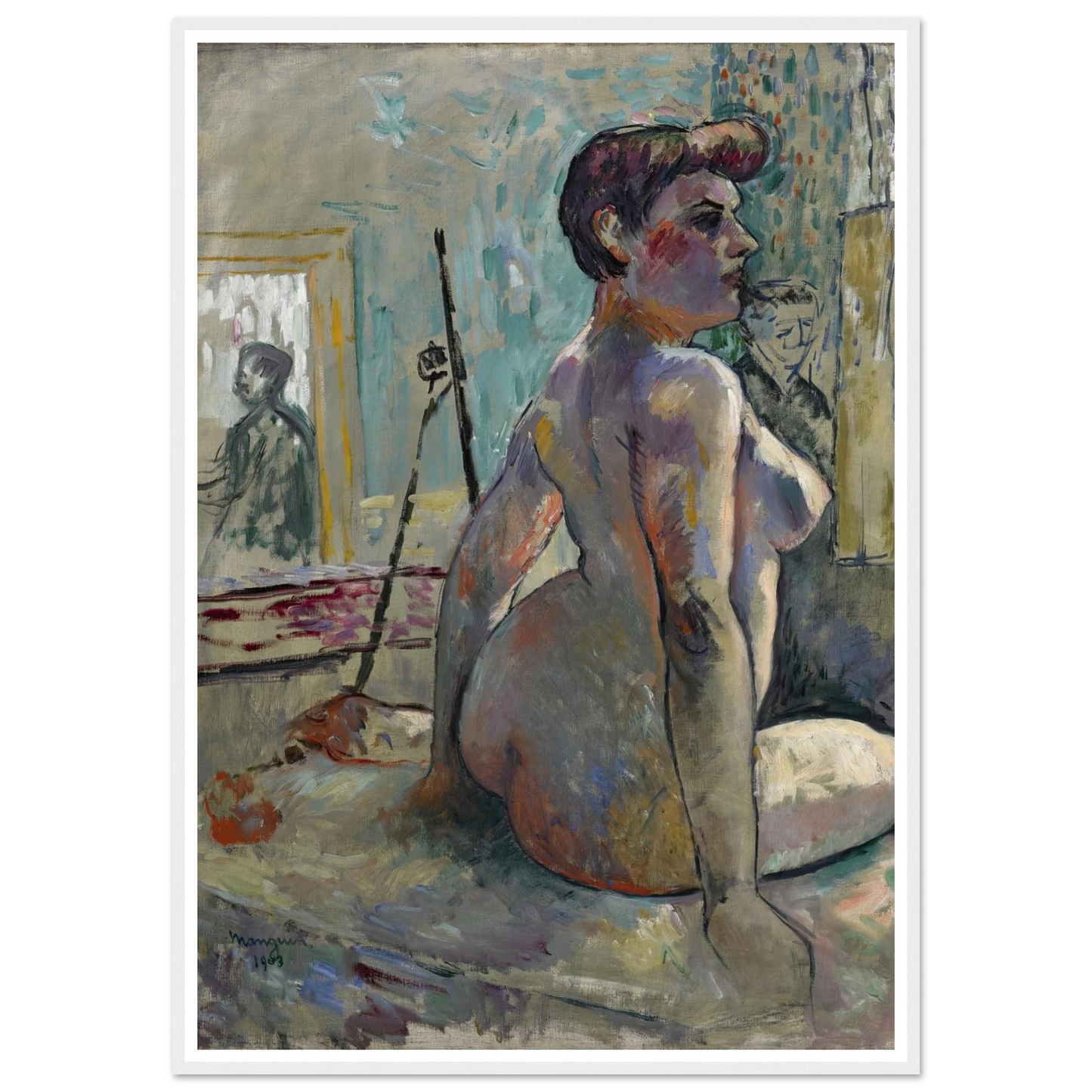 Nu à l’atelier (La Croupe, Rue Boursault) (1903) Art Print | Henri Manguin-Quipham Collections