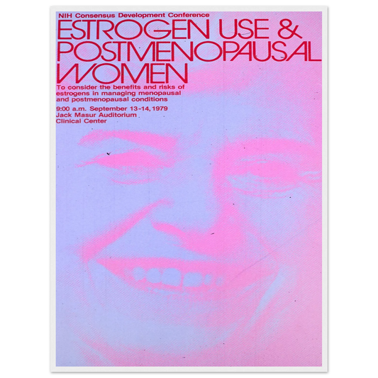 Estrogen use and postmenopausal women (1979) Art Print | National Institutes of Health - Framed Poster - 30x40 cm / 12x16″ - Black frame