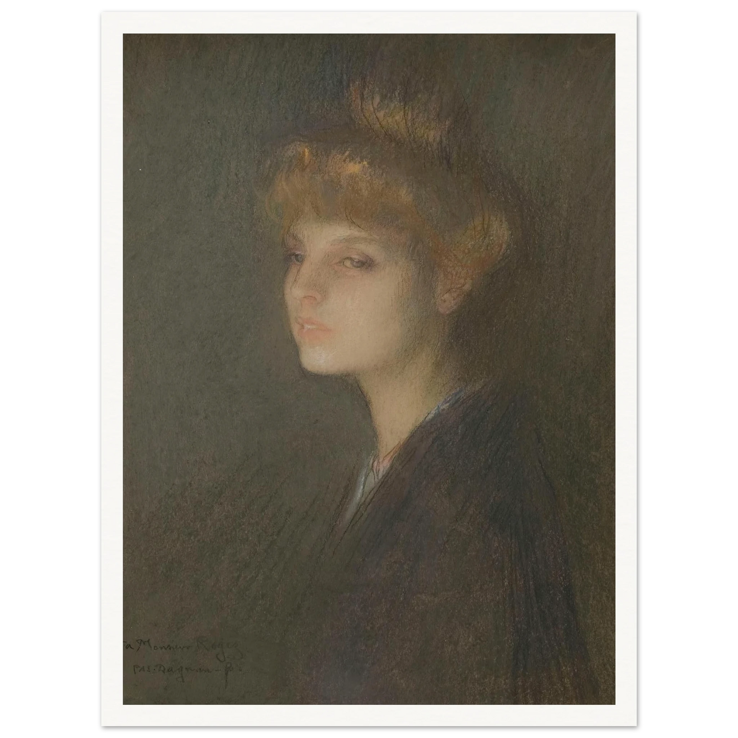 Portrait de femme (1895 - 1905) Art Print | Pascal Adolphe Jean Dagnan Bouveret-Quipham Collections