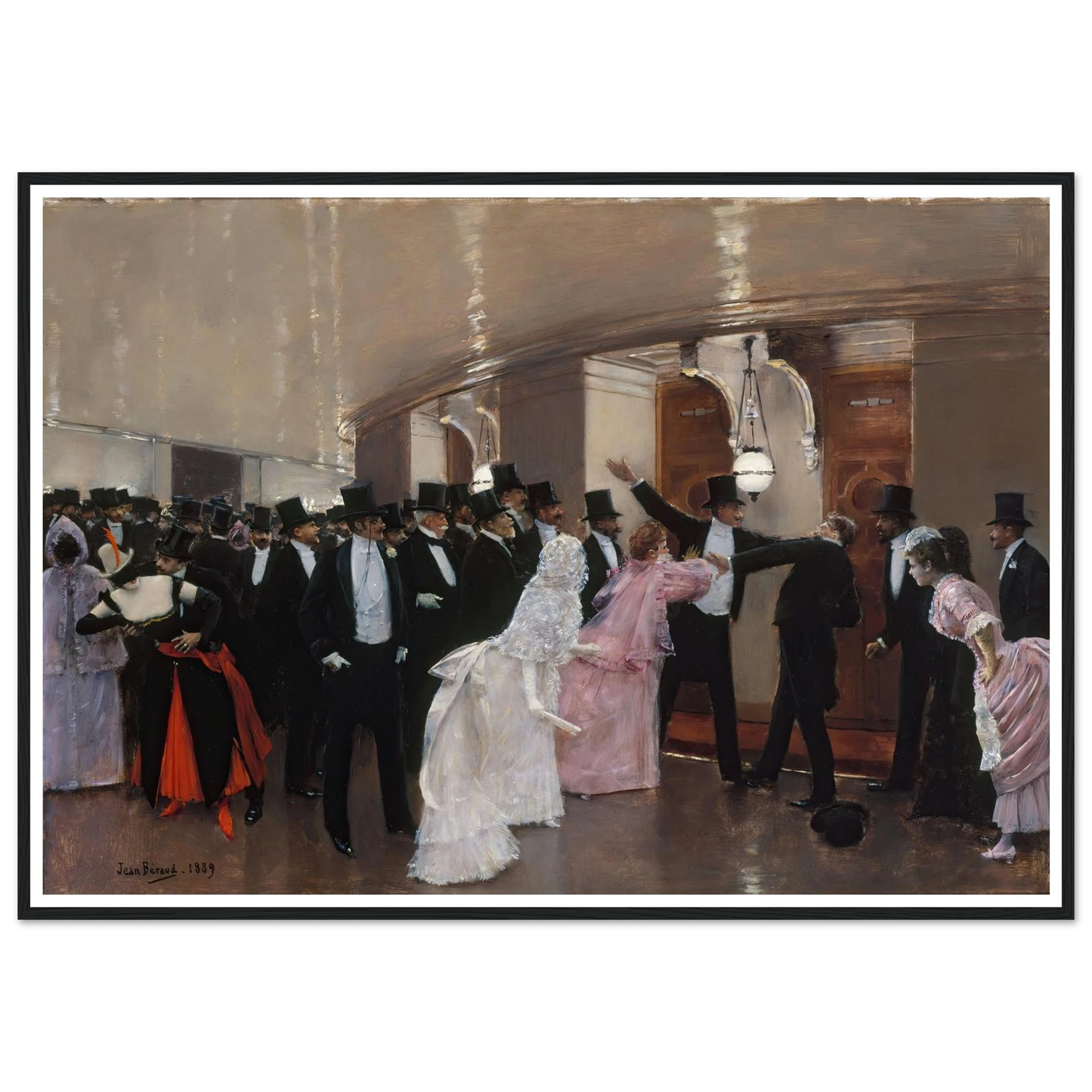 Altercation dans les couloirs de l’Opéra (1889) Art Print | Jean Beraud-Quipham Collections