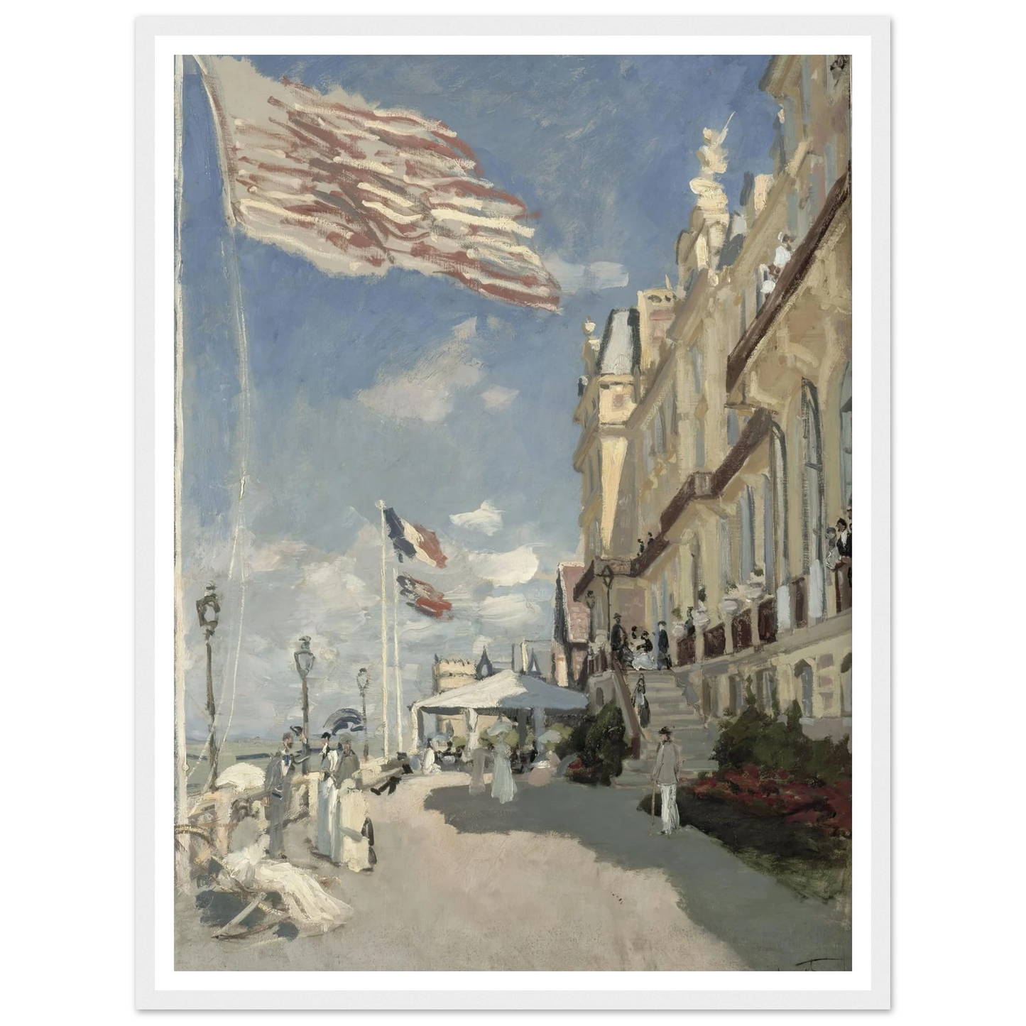 Hôtel des roches noires. Trouville (1870) Art Print | Claude Monet-Quipham Collections