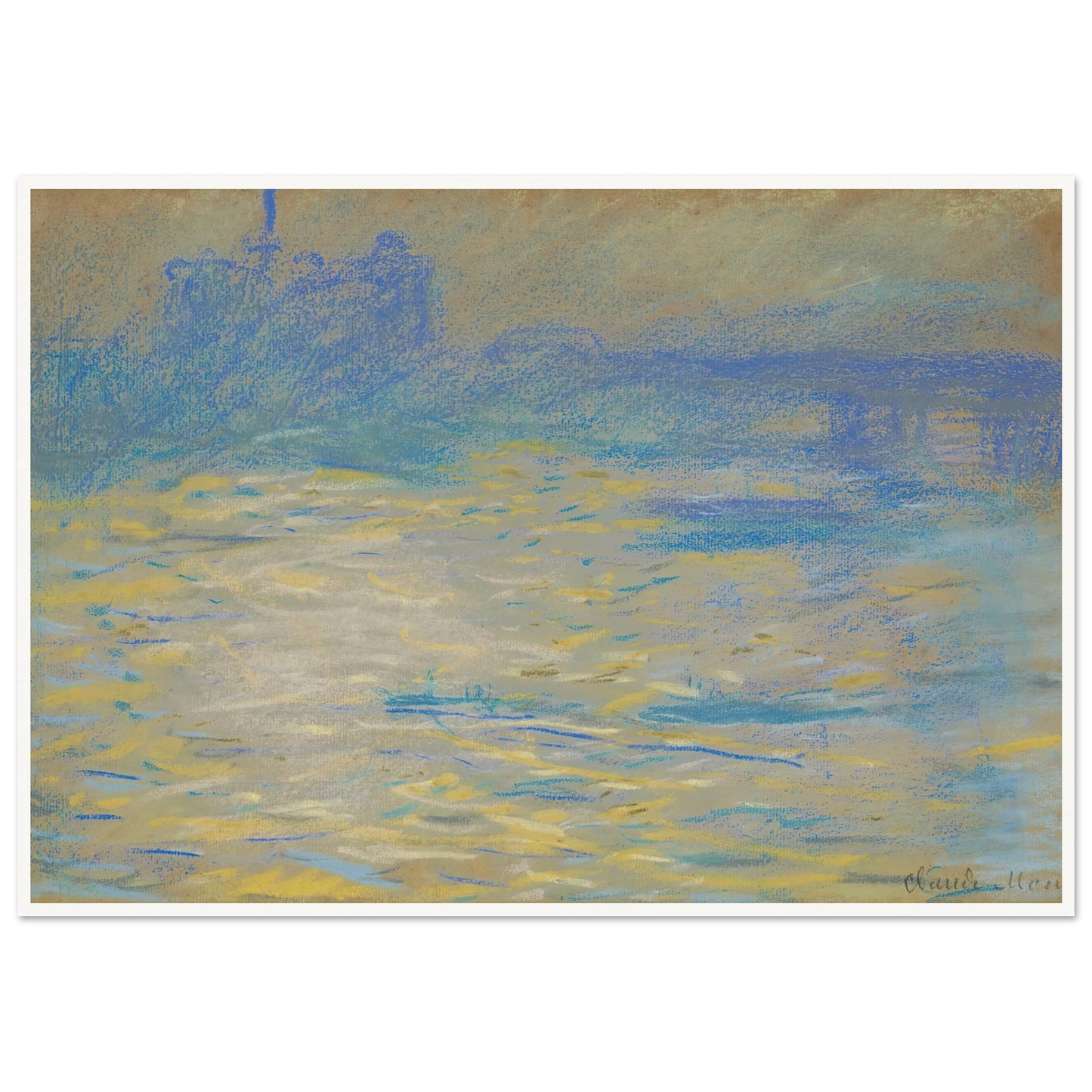 La Tamise (1901) Art Print | Claude Monet-Quipham Collections