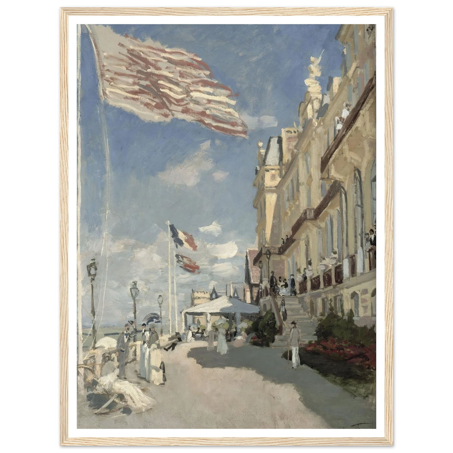 Hôtel des roches noires. Trouville (1870) Art Print | Claude Monet-Quipham Collections