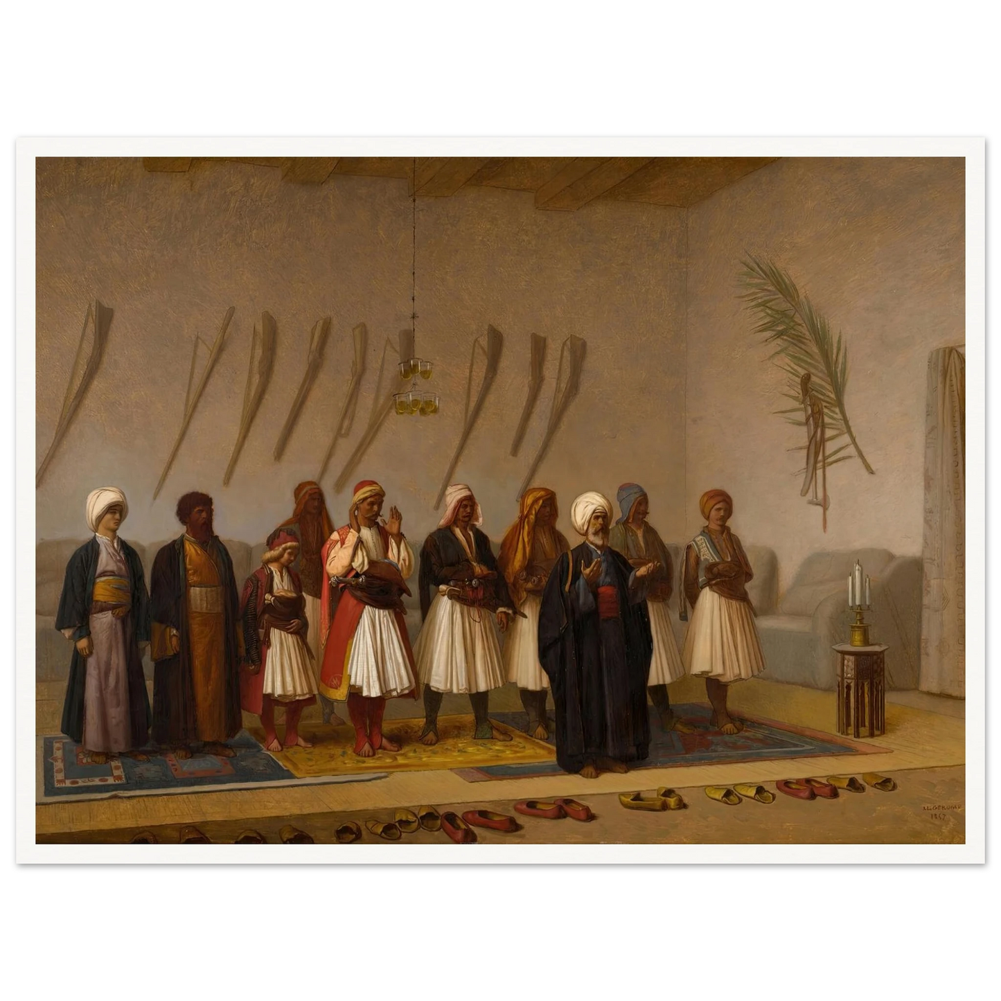 Prayer in the House of the Arnaut Chief (1857) Art Print | Jean Leon Gerome-Quipham Collections