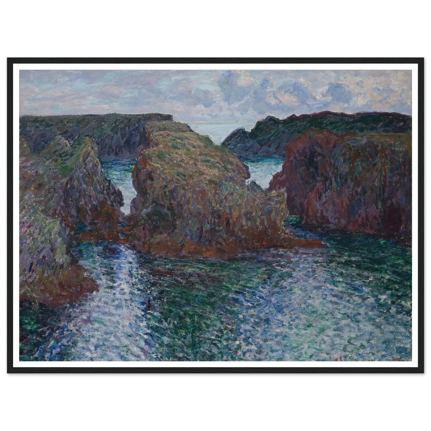 Rocks at Port-Goulphar, Belle-Île (1886) Art Print | Claude Monet-Quipham Collections
