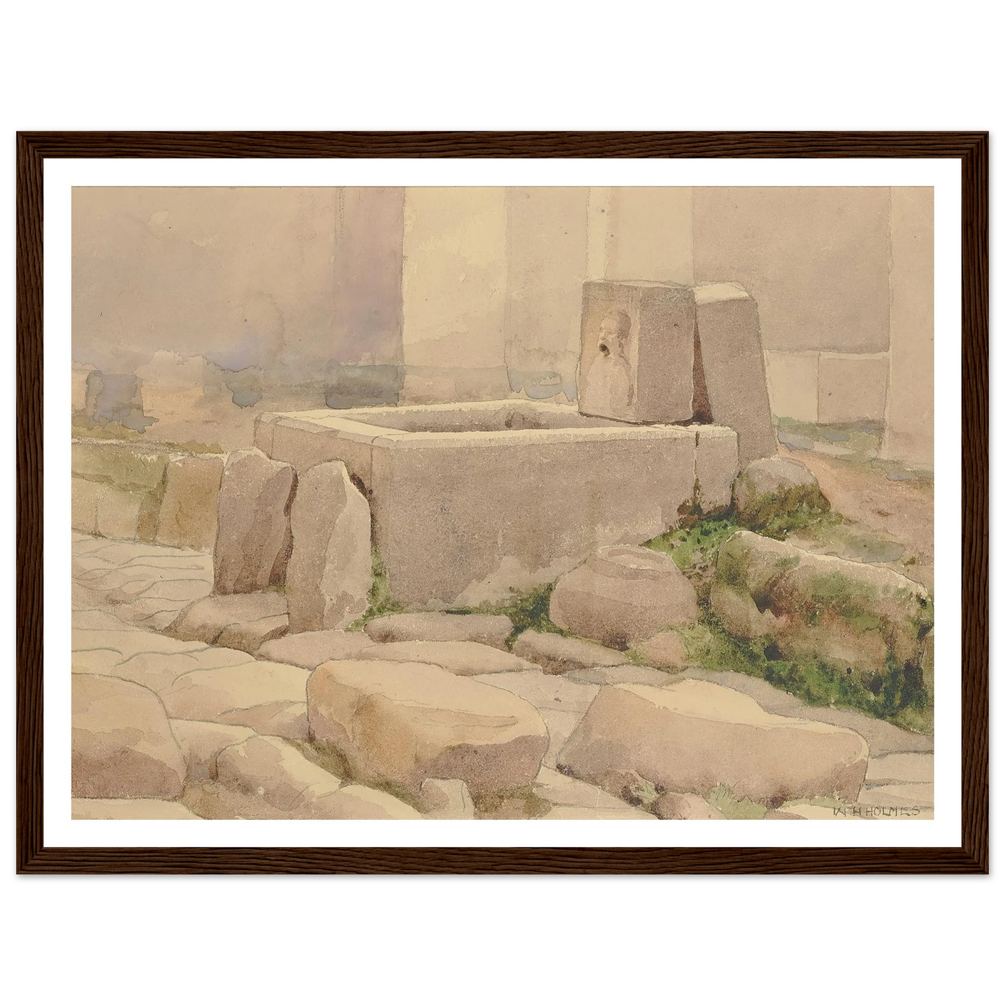 Pompeian Fountain And Horse Trough (1880) Art Print | William Henry Holmes-Quipham Collections