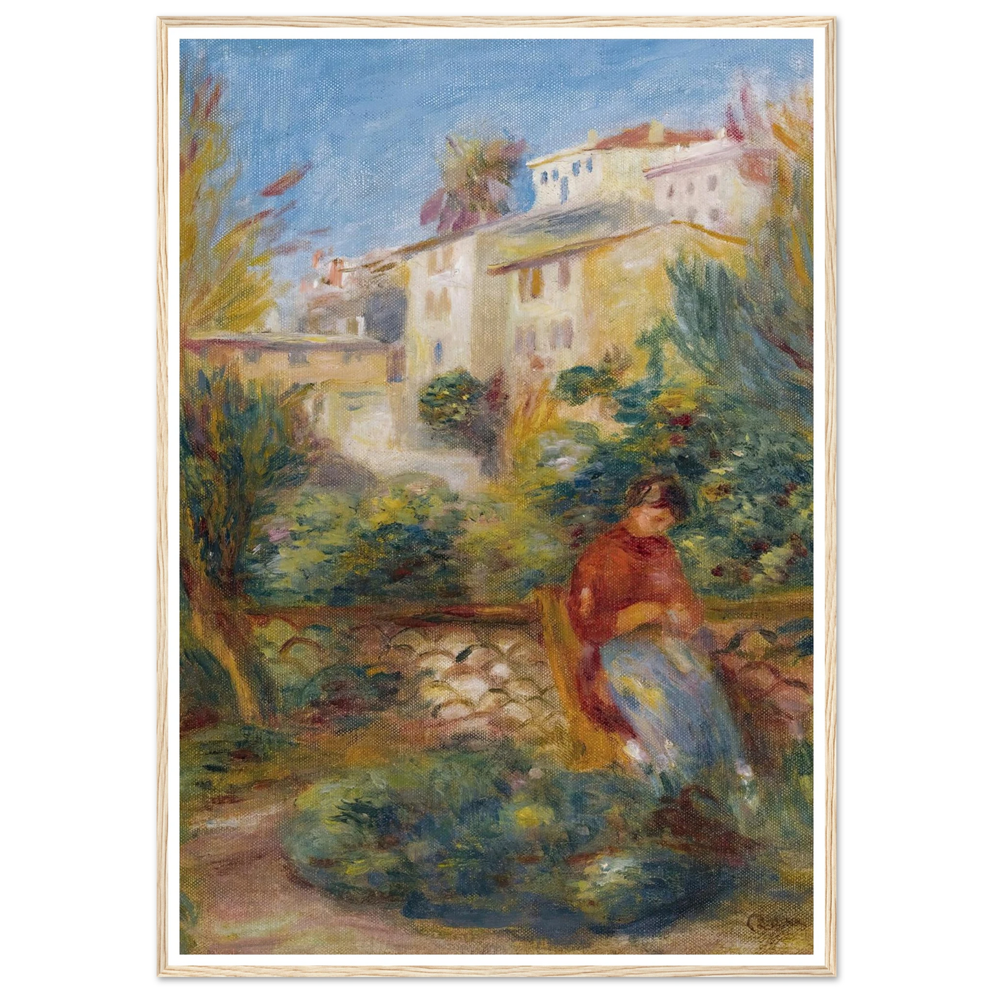 La Terrasse À Cagnes (circa 1908) Art Print | Pierre Auguste Renoir-Quipham Collections