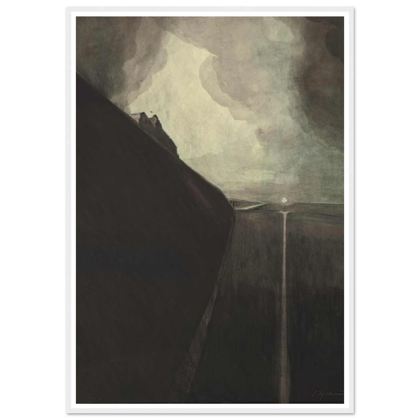 Digue et plage, Chalet Royal et galeries d’Ostende (1908) Art Print | Leon Spilliaert-Quipham Collections
