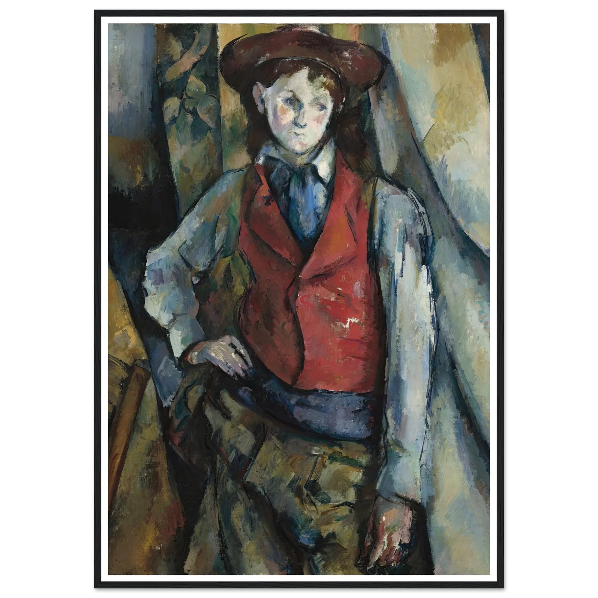 Boy in a Red Waistcoat (1888-1890) Art Print | Paul Cezanne-Quipham Collections