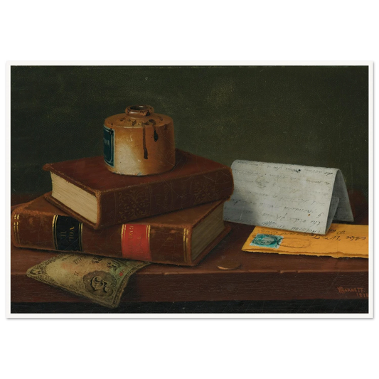 Still Life With Letter To Mr. William Taggart, Esq. (1878) Art Print | William Michael Harnett-Quipham Collections