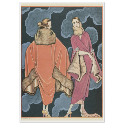 Deux heures du matin; Manteaux, de Worth (1923) Art Print | George Barbier-Quipham Collections