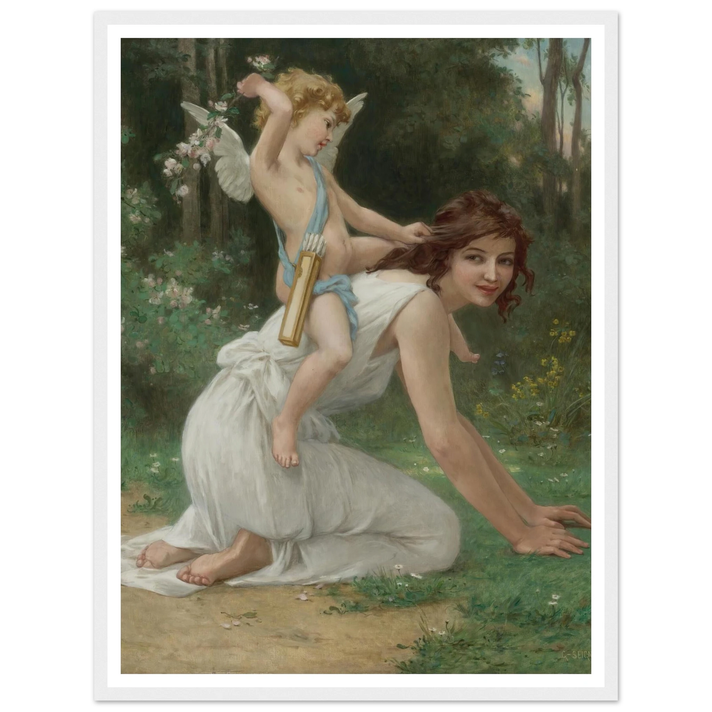 Venus And Cupid Art Print | Guillaume Seignac-Quipham Collections