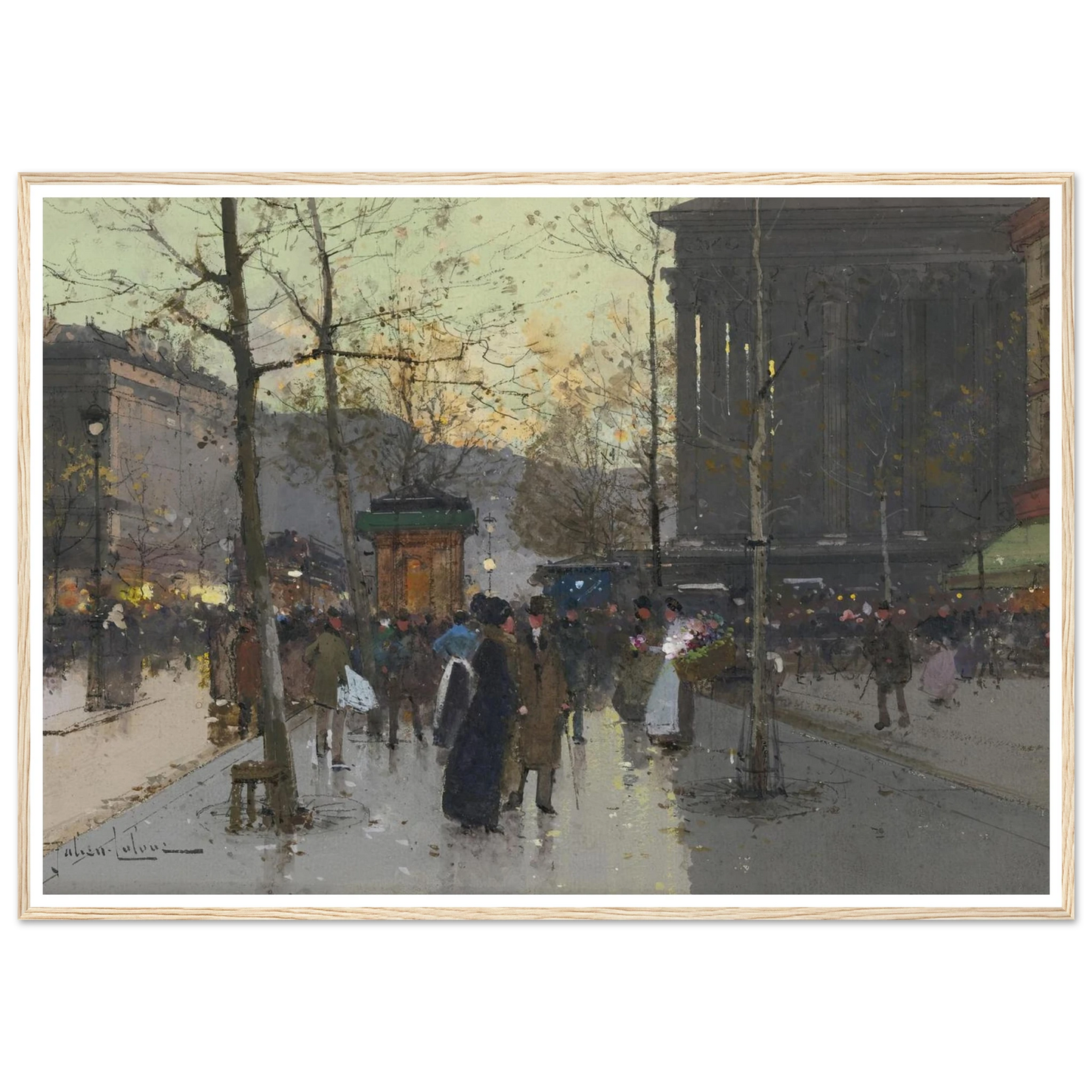 Marché de Fleurs, la Madeleine Art Print | Eugene Galien Laloue-Quipham Collections