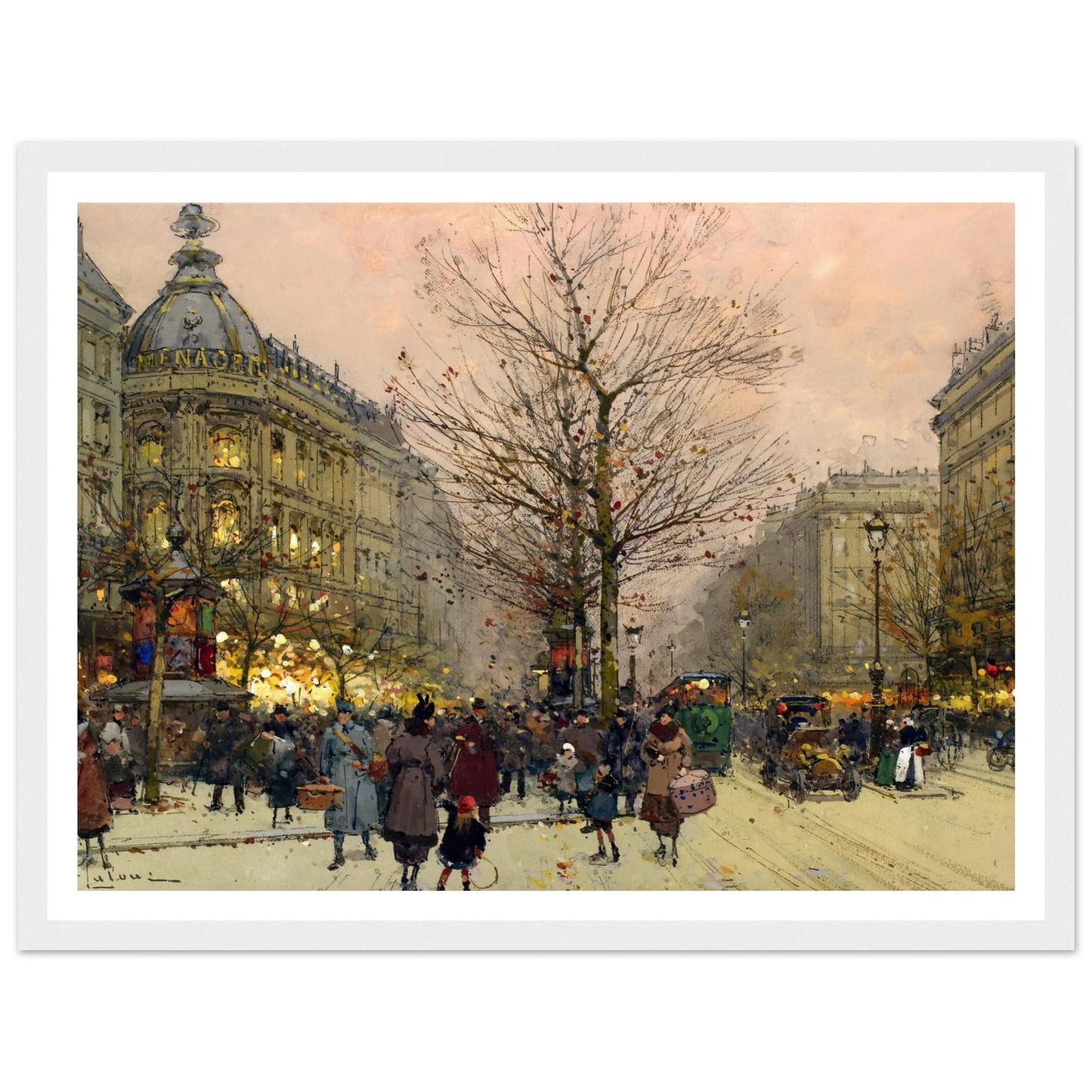 Les Grands Boulevards, Paris Art Print | Eugene Galien Laloue-Quipham Collections