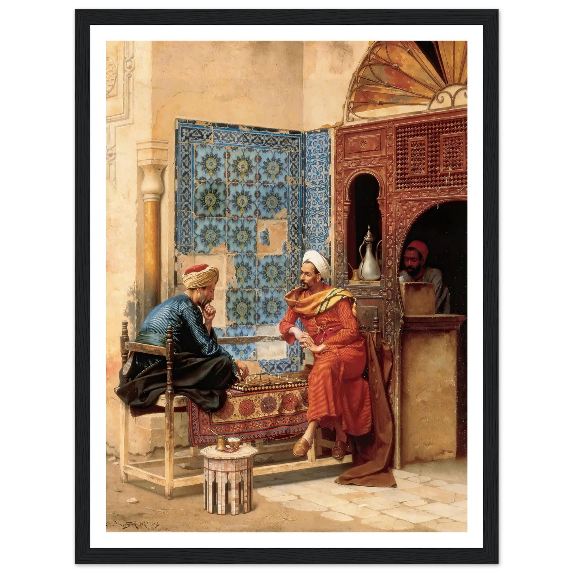 The Chess Game (1896) Art Print | Ludwig Deutsch-Quipham Collections