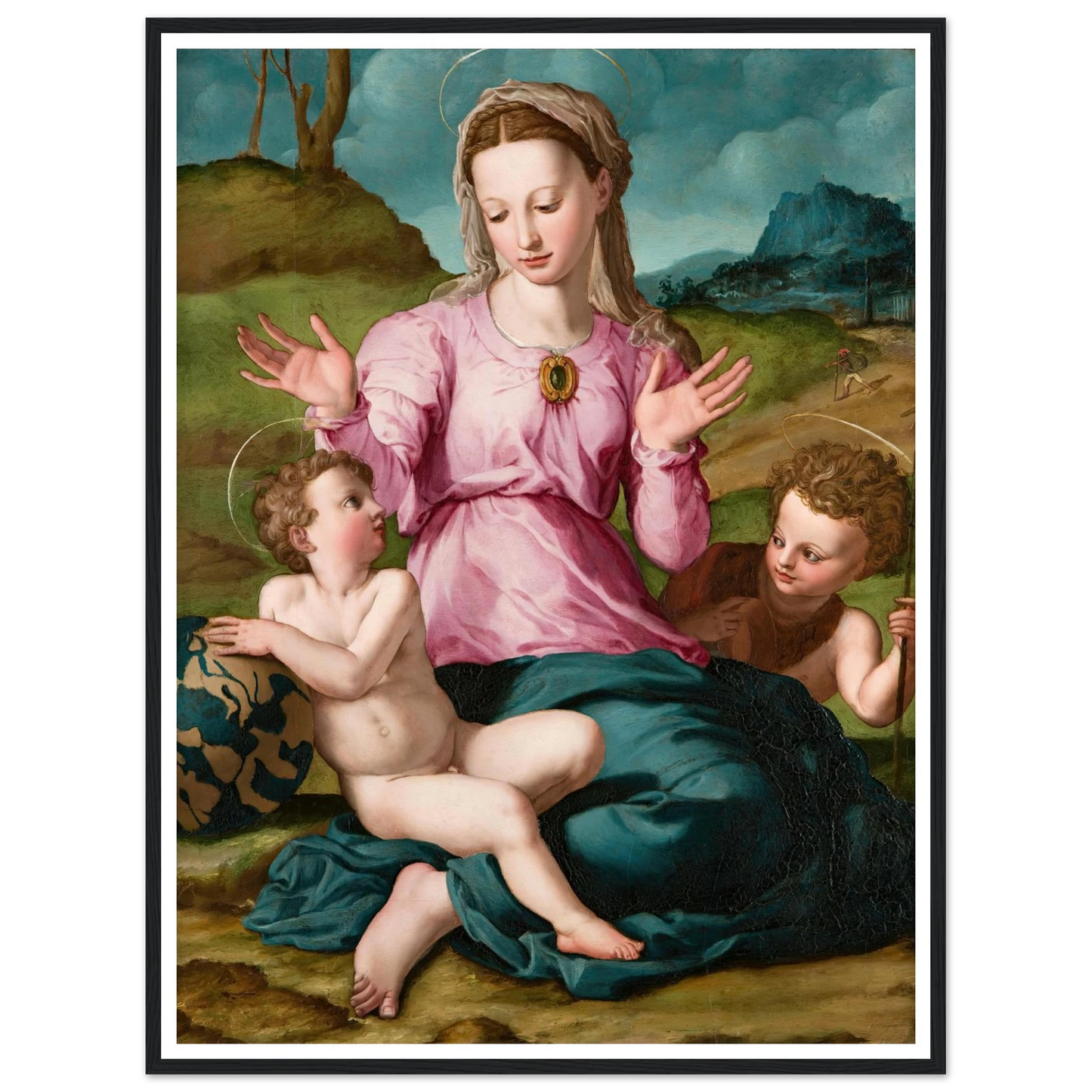 Madonna and Child with Saint John the Baptist (ca. 1540) Art Print | Agnolo Bronzino-Quipham Collections